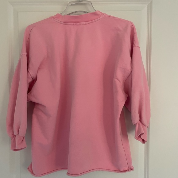 Left On Friday Pink Oversized 3/4 Sleeve Sweatshirt - Picture 4 of 5